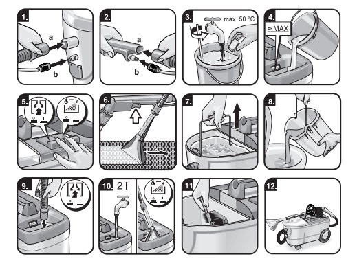 Jak používat stroj PUZZI Karcher.